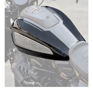 Black Motorcycle Fuel Tank